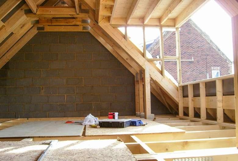 Photo of a loft conversion in progress
